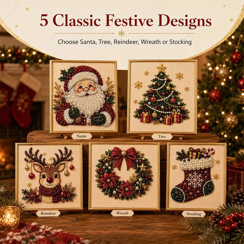 ⏳ Last Day 50% OFF🎄DIY Christmas Diamond Painting – Creative Pearl Art Craft Kit