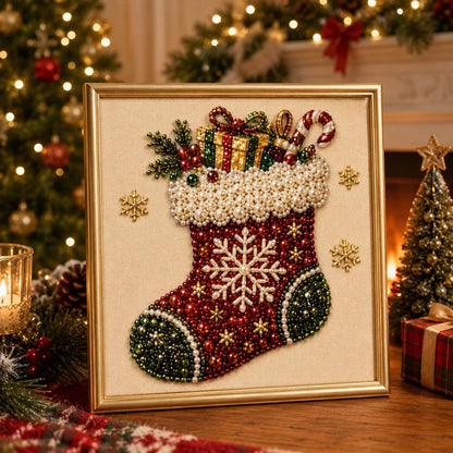 ⏳ Last Day 50% OFF🎄DIY Christmas Diamond Painting – Creative Pearl Art Craft Kit