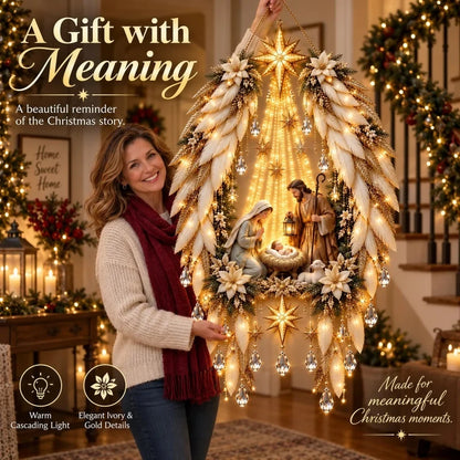 ✝️ Bethlehem Star of Faith – Lighted Nativity Wall Decor