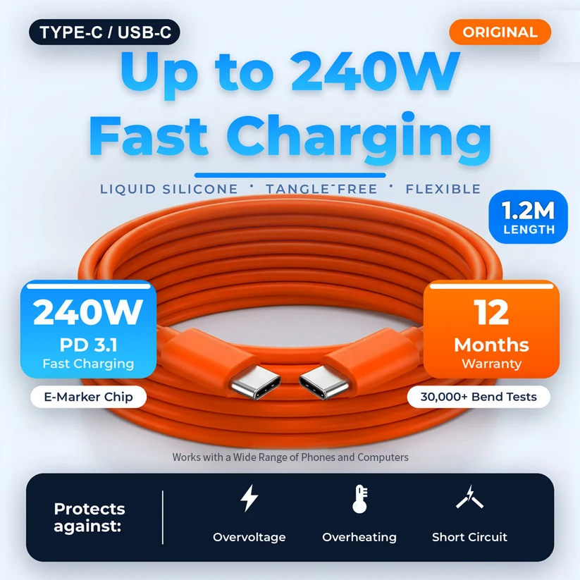 ⚡ 2-in-1 Phone Charging Stand – 240W Fast Charging