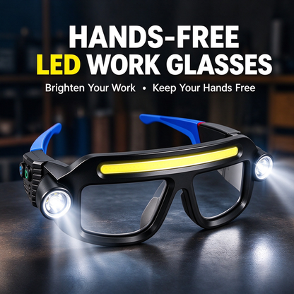 LED Work Glasses for DIY & Repairs – Hands-Free Lighting for Close-Up Tasks