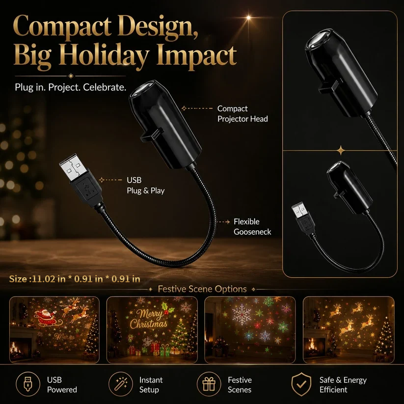 💨Last Day Buy 1 Get 1 Free Plug-&-Play HD c – 6 or 10 Festive Scenes