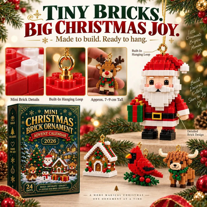 Tiny Christmas Brick Ornaments