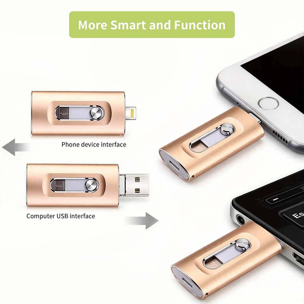4-in-1 USB Flash Drive – Back Up Photos & Videos and Free Up Phone Storage