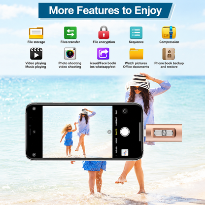 4-in-1 USB Flash Drive – Back Up Photos & Videos and Free Up Phone Storage