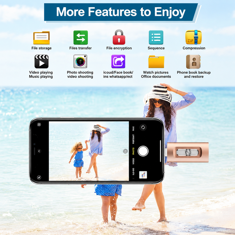 Portable storage for photos, videos, music and documents