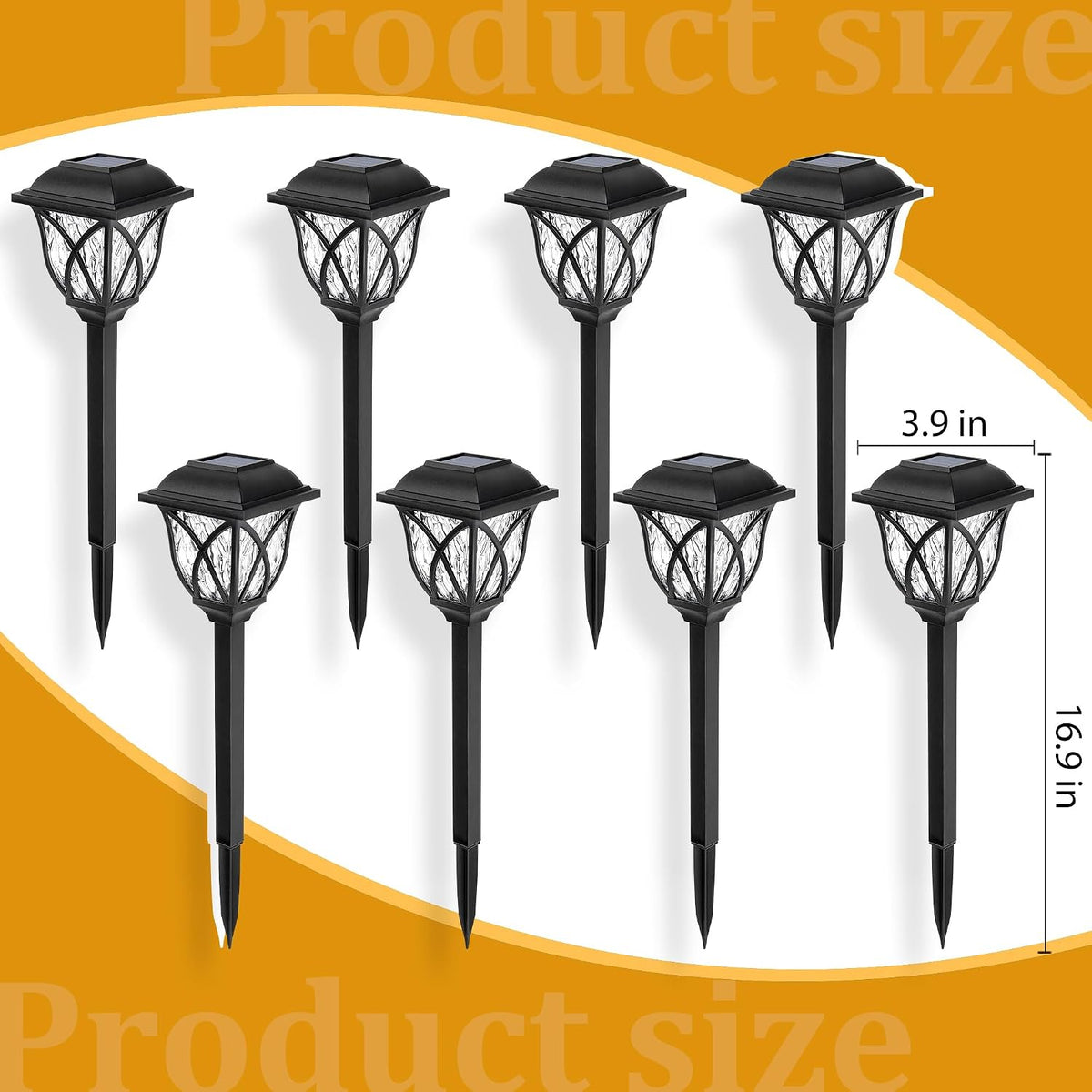 6 Pack Solar Lights Outdoor Waterproof
