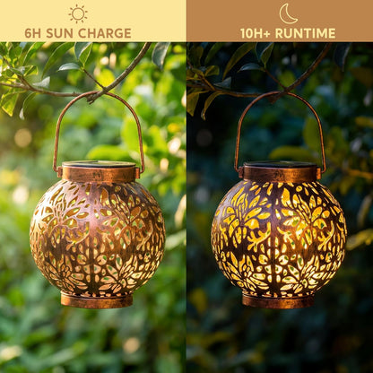2 Pack Outdoor Solar Hanging Lantern Lights