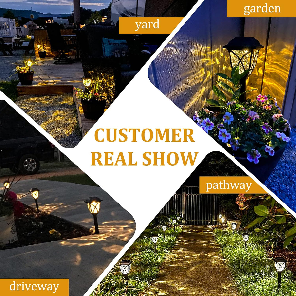 6 Pack Solar Lights Outdoor Waterproof
