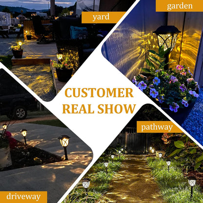 6 Pack Solar Lights Outdoor Waterproof