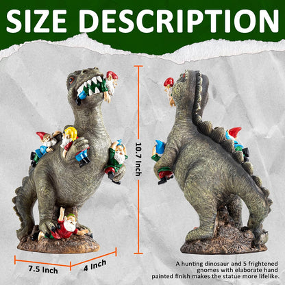 Garden Gnomes Statue Dinosaur Outdoor Decor Gifts