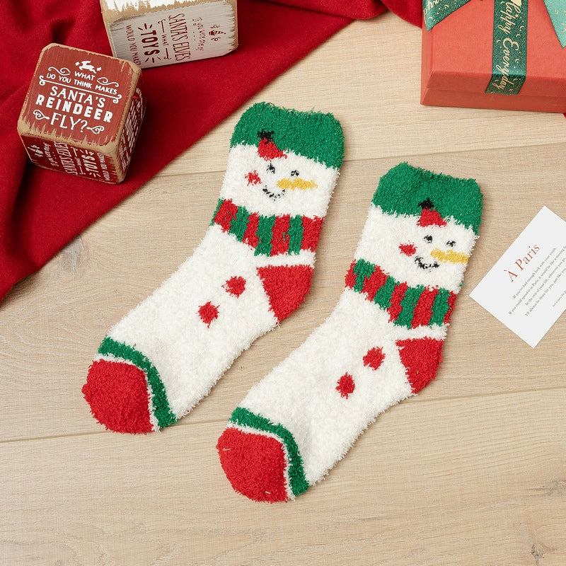 White Snowman Socks