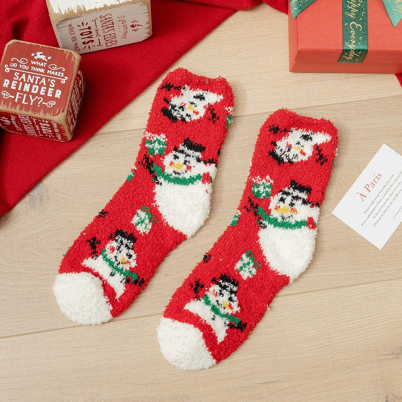 Red Snowman Socks