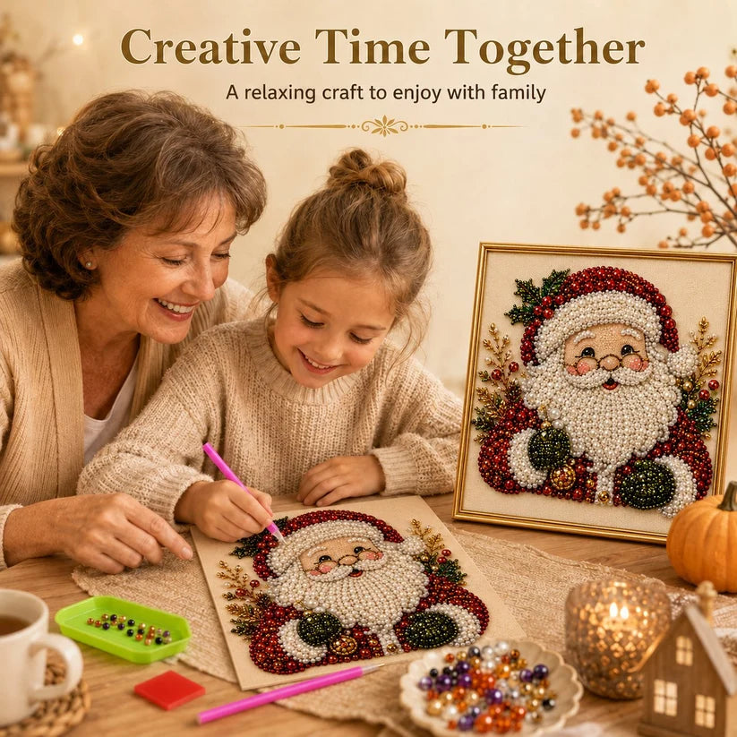 ⏳ Last Day 50% OFF🎄DIY Christmas Diamond Painting – Creative Pearl Art Craft Kit