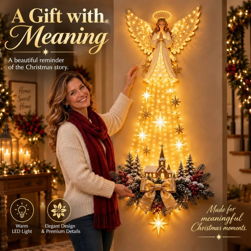 ✝️ Bethlehem Star of Faith – Lighted Nativity Wall Decor