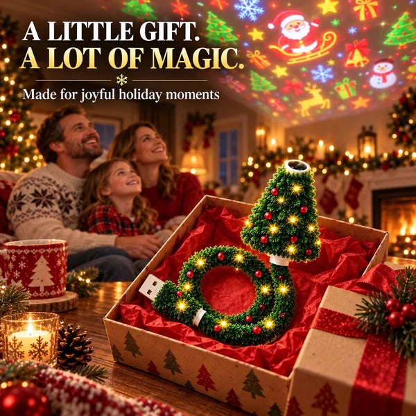 ⏳ Last Day 50% OFF：USB Christmas Projection Lamp with 6 Festive Scenes