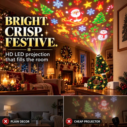 ⏳ Last Day 50% OFF：USB Christmas Projection Lamp with 6 Festive Scenes