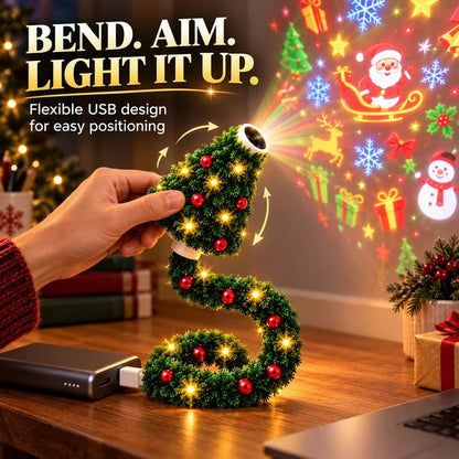 ⏳ Last Day 50% OFF：USB Christmas Projection Lamp with 6 Festive Scenes